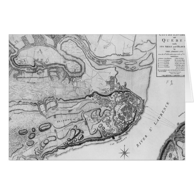 Kaart van de stad Quebec en omgeving (Voorkant Horizontaal)