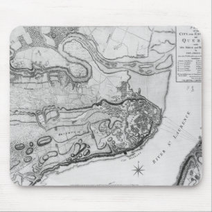 Kaart van de stad Quebec en omgeving Muismat