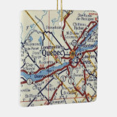  kaart van de stad Quebec Keramisch Ornament (Rechts)