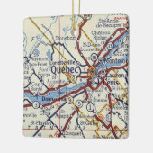  kaart van de stad Quebec Keramisch Ornament (Links)