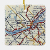  kaart van de stad Quebec Keramisch Ornament (Voorkant)