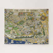 Kaart van de stad Quebec Legpuzzel (Horizontaal)