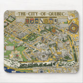 Kaart van de stad Quebec Muismat (Voorkant)