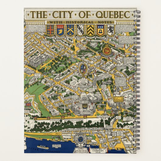 Kaart van de stad Quebec Planner (Achterkant)