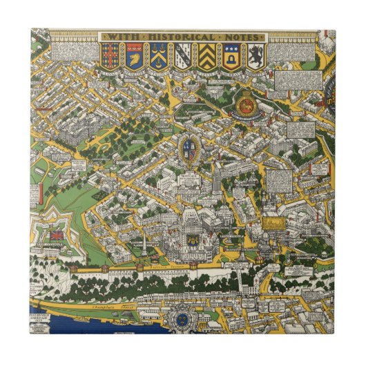 Kaart van de stad Quebec Tegeltje (Voorkant)