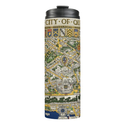 Kaart van de stad Quebec Thermosbeker (Voorkant)