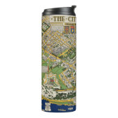 Kaart van de stad Quebec Thermosbeker (Gedraaid links)