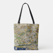 Kaart van de stad Quebec Tote Bag (Achterkant)