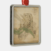 Kaart van de stad Richmond, Virginia (1858-1864) Metalen Ornament (Rechts)