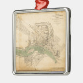 Kaart van de stad Richmond, Virginia (1858-1864) Metalen Ornament (Links)