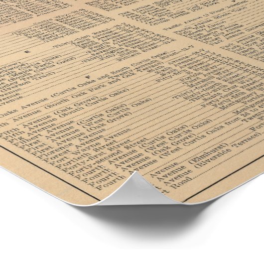 Kaart van de stad Sacramento, Poster 1916 (Hoek)