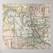  kaart van de stad Salt Lake City (1891) Poster (Voorkant)