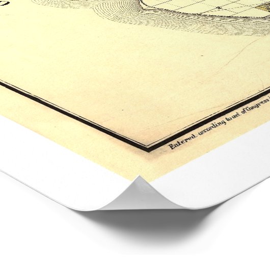 Kaart van de stad Seattle 1890 Poster (Hoek)