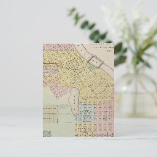 Kaart van de stad St. Cloud, Minnesota (Staand voorkant)