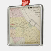 Kaart van de stad St. Cloud, Minnesota Metalen Ornament (Links)
