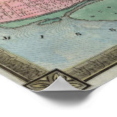 Kaart van de stad St. Louis Poster (Hoek)