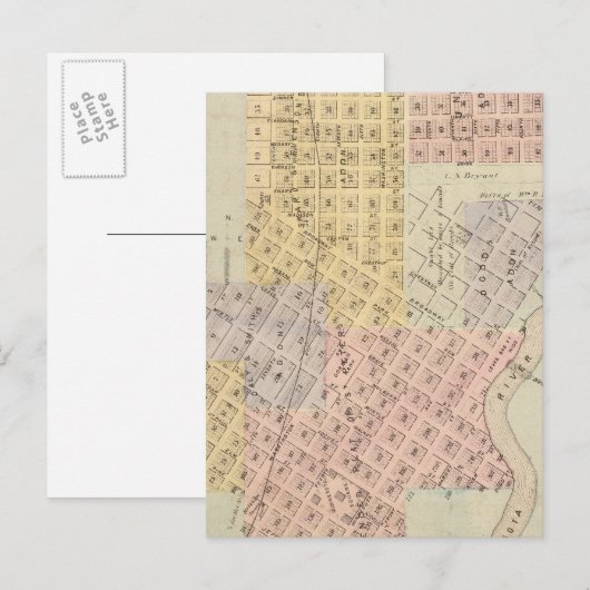 Kaart van de stad St. Peter, Minnesota (Voorkant / Achterkant)