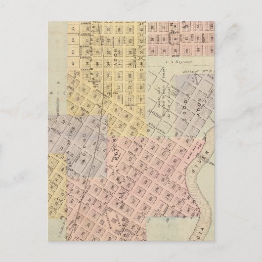 Kaart van de stad St. Peter, Minnesota (Voorkant)