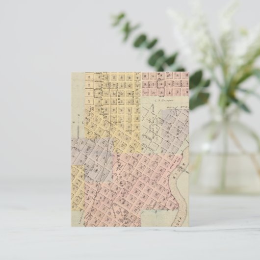 Kaart van de stad St. Peter, Minnesota (Staand voorkant)