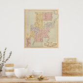 Kaart van de stad St. Peter, Minnesota Poster (Keuken)