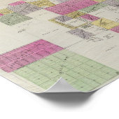 Kaart van de stad Topeka Poster (Hoek)