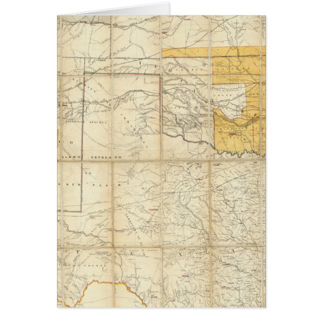 Kaart van de staten Kansas en Texas (Voorkant)