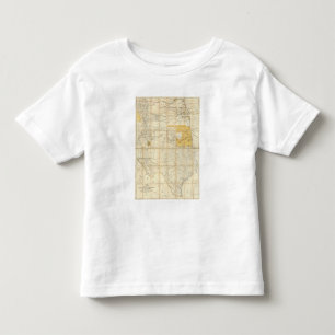 Kaart van de staten Kansas en Texas Kinder Shirts
