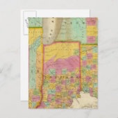 Kaart van de staten Ohio Indiana en Illinois (Voorkant / Achterkant)