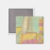 Kaart van de staten Ohio Indiana en Illinois Magneet (Voorkant / Achterkant)