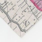  kaart van de staten van New England (1864) Fleece Deken (Hoek)