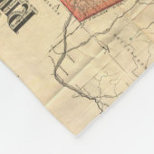  kaart van de staten van New England (1900) Fleece Deken (Hoek)