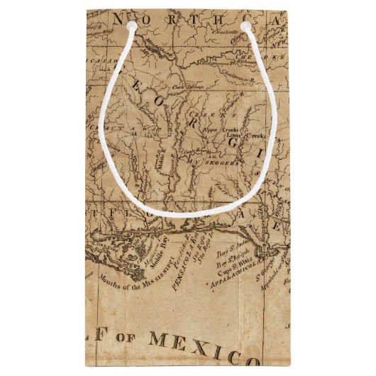 Kaart van de staten Virginia en North Carolina Klein Cadeauzakje (Achterkant)