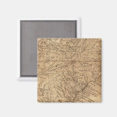 Kaart van de staten Virginia en North Carolina Magneet (Voorkant / Achterkant)