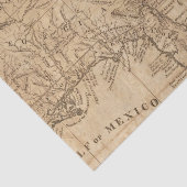 Kaart van de staten Virginia en North Carolina Tissuepapier (Detail)