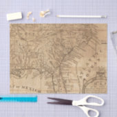 Kaart van de staten Virginia en North Carolina Tissuepapier (Craft)