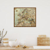 Kaart van de stereotypen - Europa Poster (Keuken)