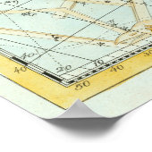 Kaart van de sterren (1801) poster (Hoek)