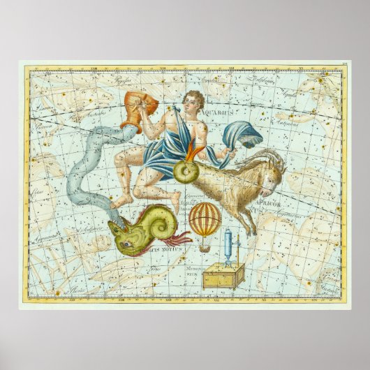 Kaart van de sterren (1801) poster (Voorkant)