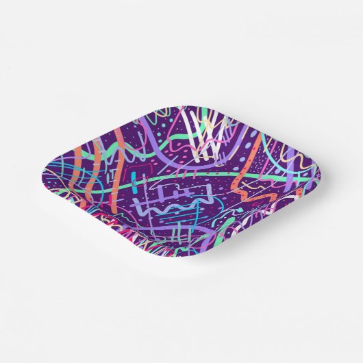 Kaart van de sterren papieren bordje (Gebogen)