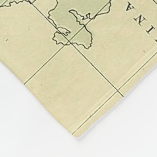  kaart van de Stille Oceaan (1874) Fleece Deken (Hoek)