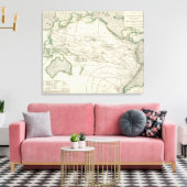 Kaart van de Stille Oceaan Canvas Afdruk (Insitu (Woonkamer))