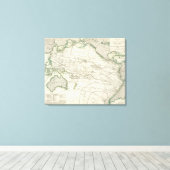 Kaart van de Stille Oceaan Canvas Afdruk (Insitu (Houten vloer))