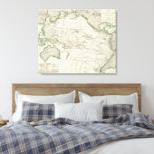 Kaart van de Stille Oceaan Canvas Afdruk (Insitu (Slaapkamer))