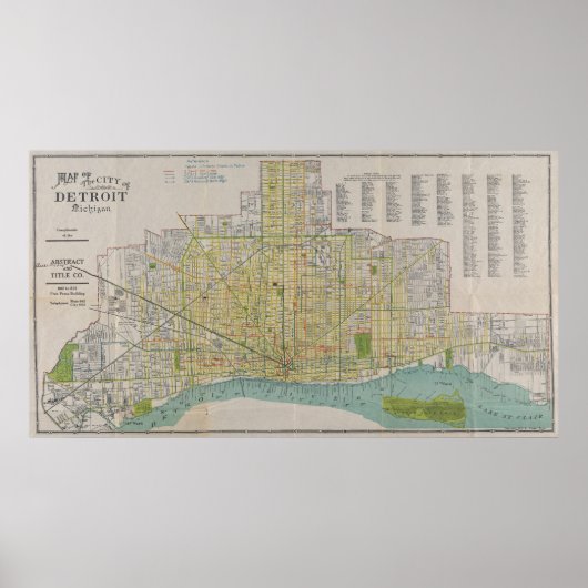  kaart van de storingsindicator (1912) poster (Voorkant)