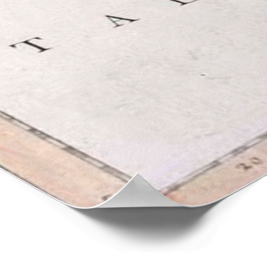  kaart van de Straat van Gibraltar (1780) Poster (Hoek)