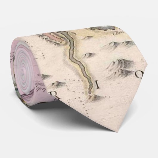  kaart van de Straat van Gibraltar (1780) Stropdas (Opgerold)