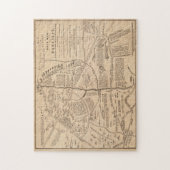 kaart van de strijd tegen Bull run (1861) Legpuzzel (Verticaal)