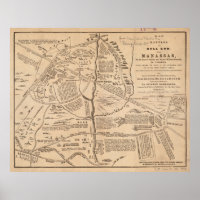  kaart van de strijd tegen Bull run (1861)