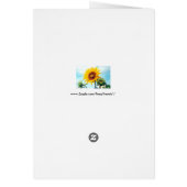 Kaart van de Sunflower Blue Sky-groet (Achterkant)