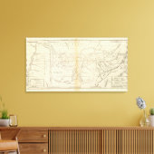 Kaart van de Tennessee Canvas Afdruk (Insitu (Woonkamer))